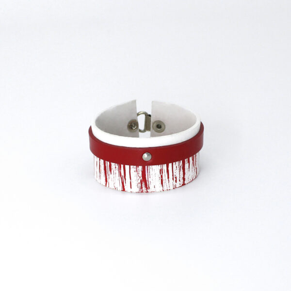 BANIZS Leather Goods - Layered leather bracelet red