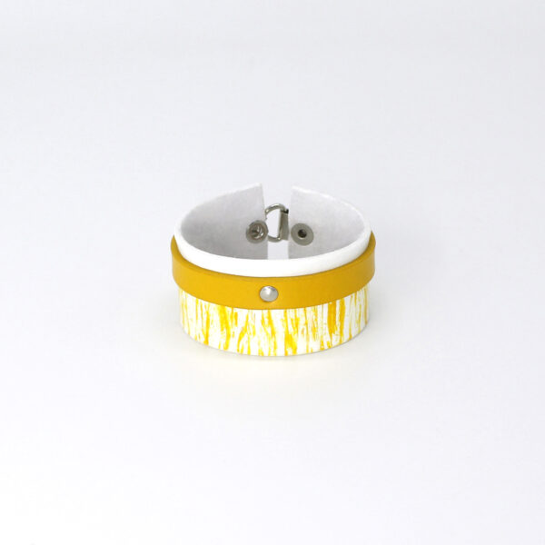 BANIZS Leather Goods - Layered leather bracelet yellow
