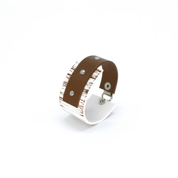 BANIZS Leather Goods - Rectangular brown leather bracelet