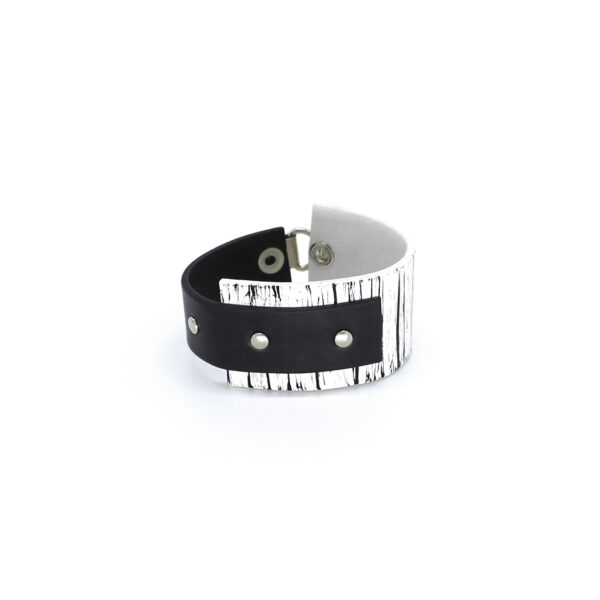 BANIZS Leather Goods - Rectangular leather bracelet black