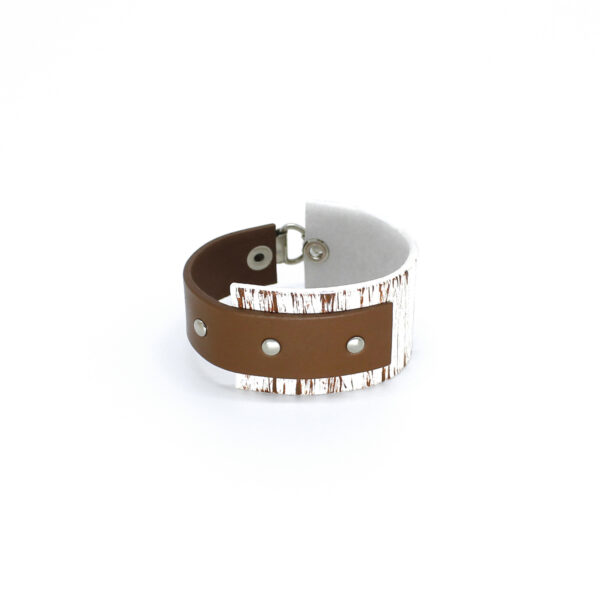 BANIZS Leather Goods - Rectangular leather bracelet brown