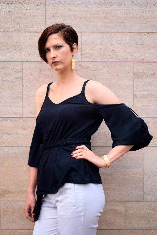 Patterned leather earrings and bracelet yellow