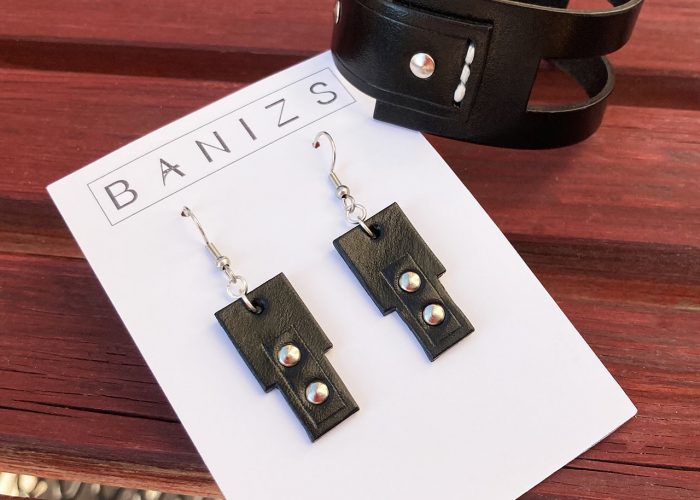EMMA bracelet and earrings small version - Black - BANIZS
