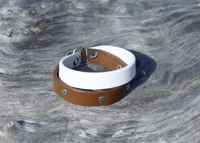 HELENA bracelet - White & Brown color combination - BANIZS